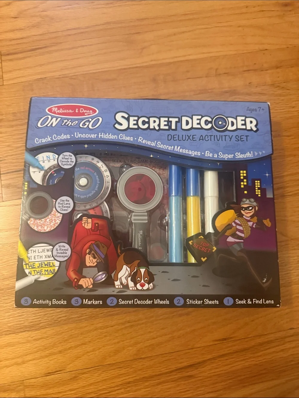 On the Go Secret Decoder Deluxe Activity Set - Blue/Red